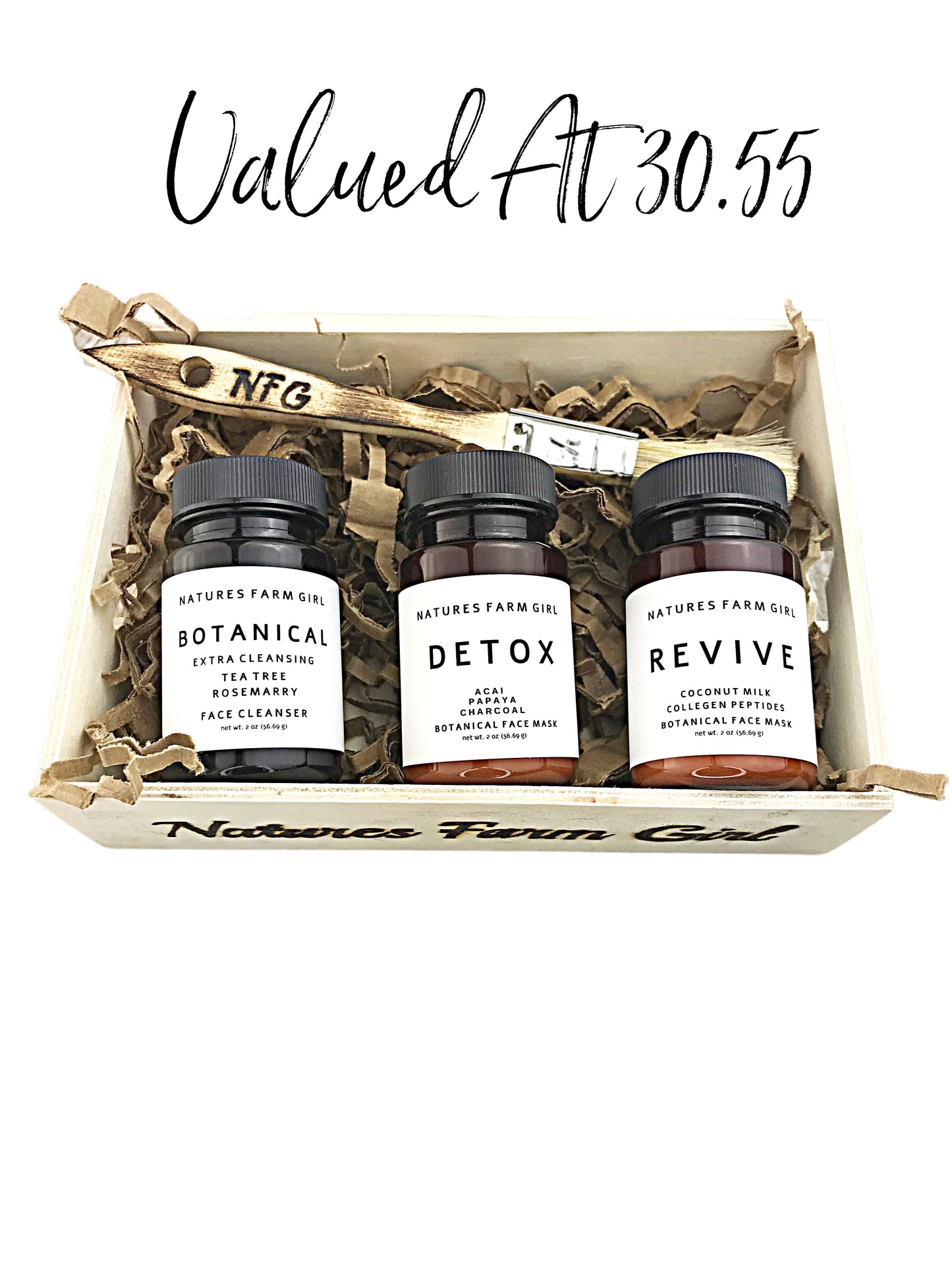 Botanical Face Cleanser, Detox Face Mask, Revive Face Mask Gift Set