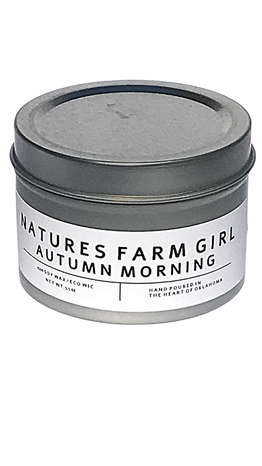 Autumn Morning Tin Candle