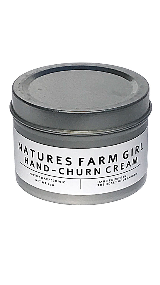 Hand Churn Cream Tin Candle