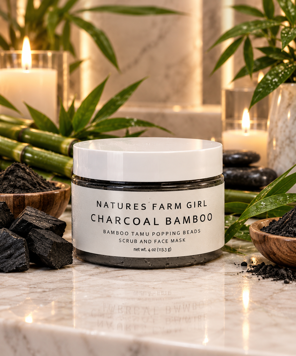 2-in-1 Charcoal Bamboo mask + Scrub