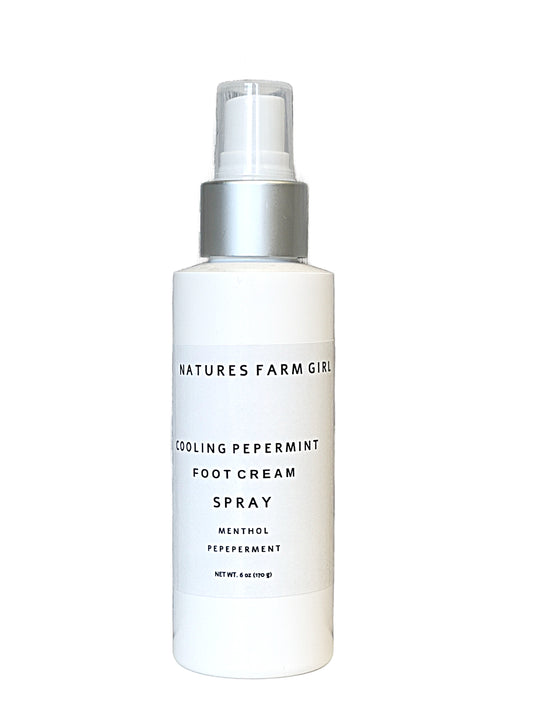 Cooling Peppermint foot Spray Lotion