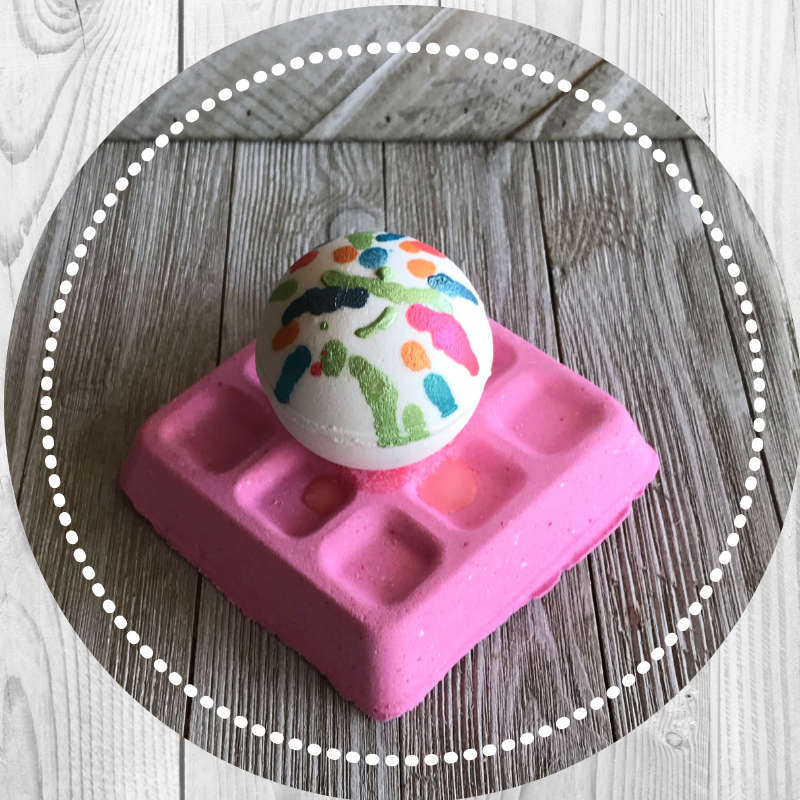 Pink Waffle Cone Bath Bomb