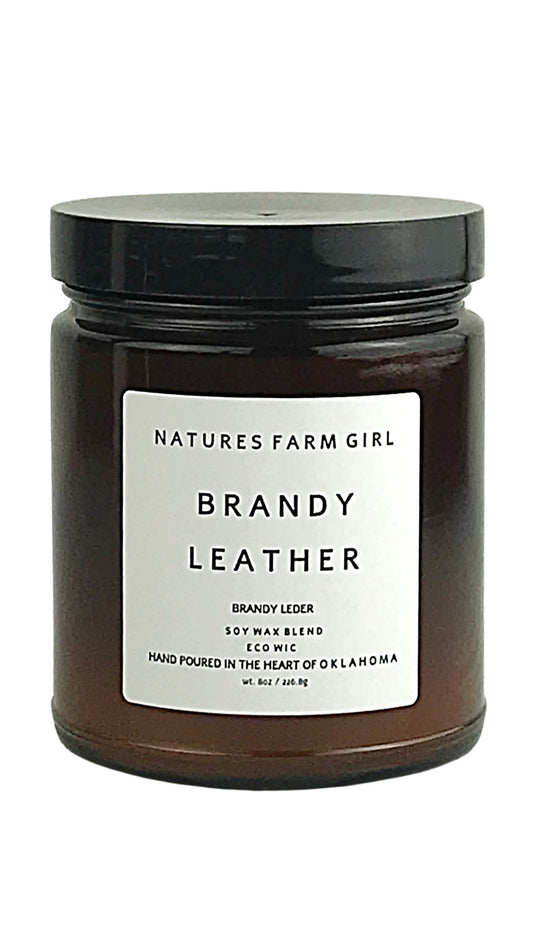 Brandy Leather Men's Candle