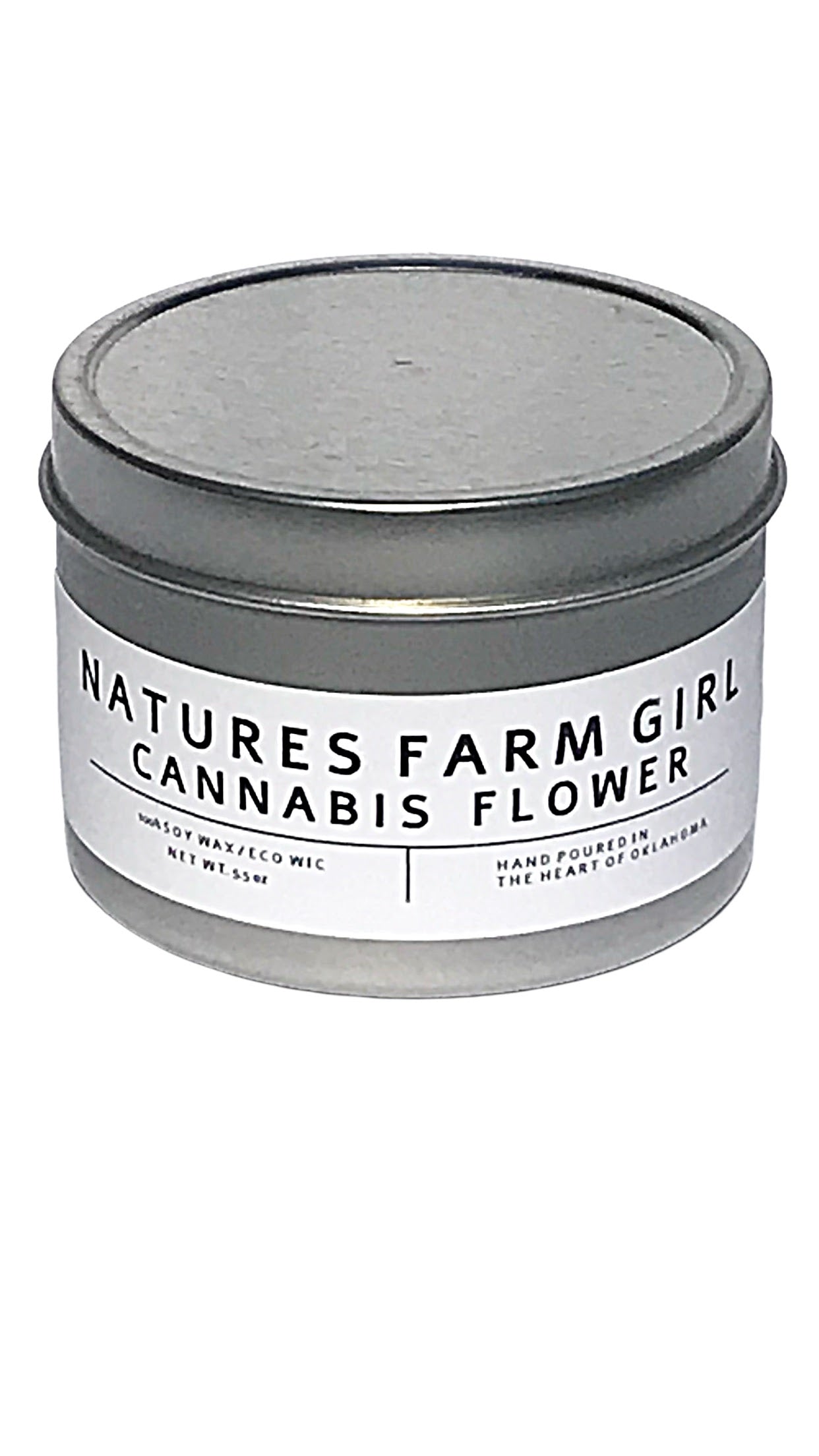 Cannabis Flower Tin Candle