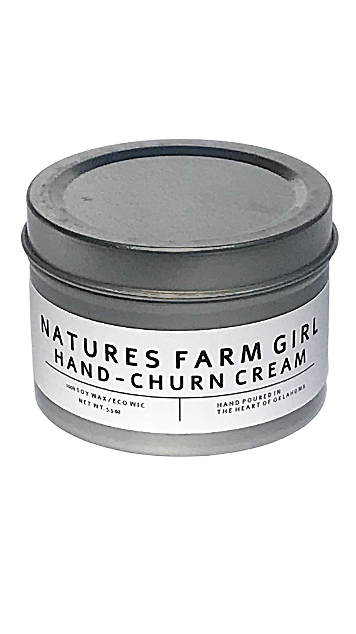 Hand Churn Cream Tin Candle