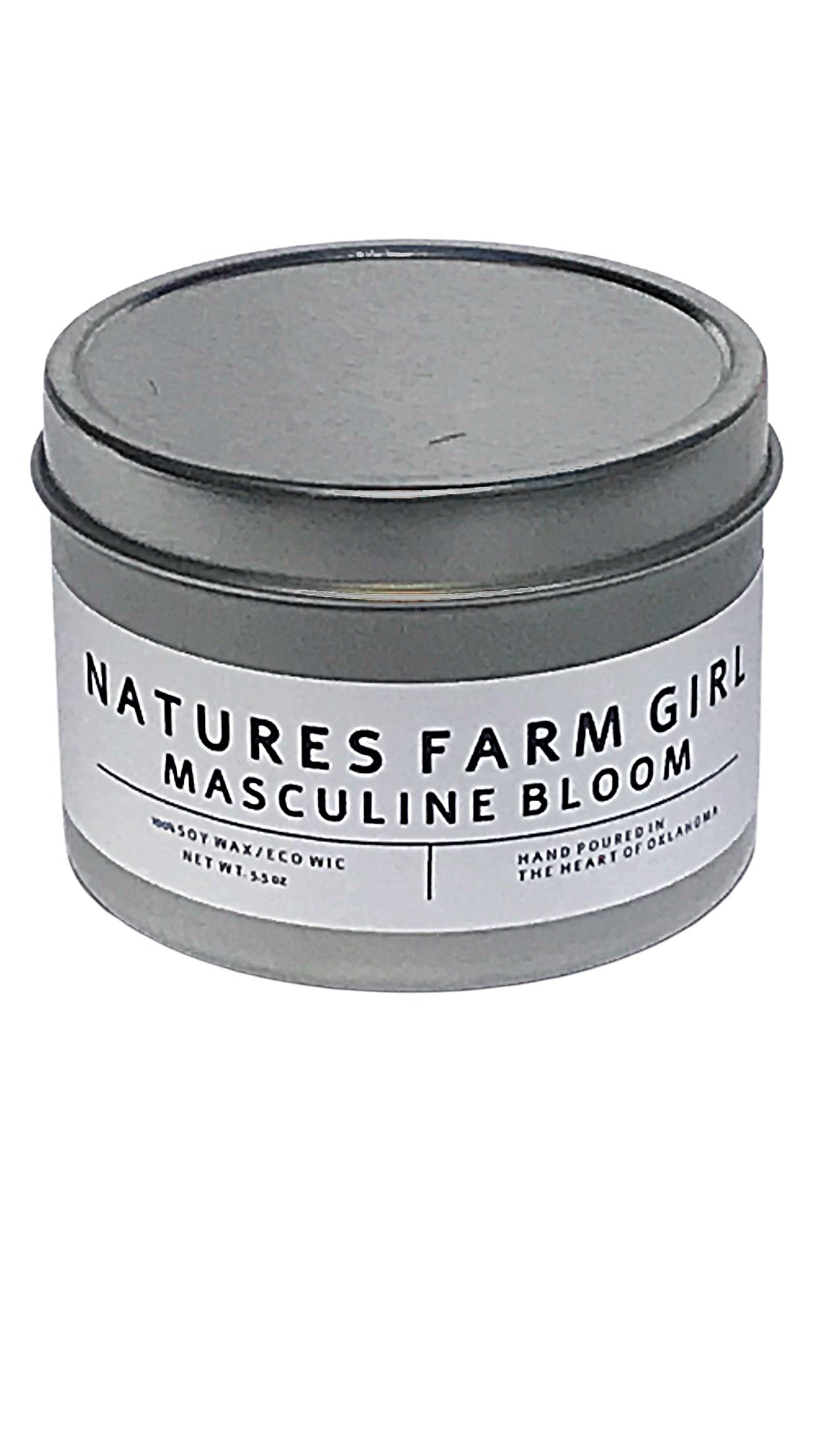 Masculine Bloom Tin Candle