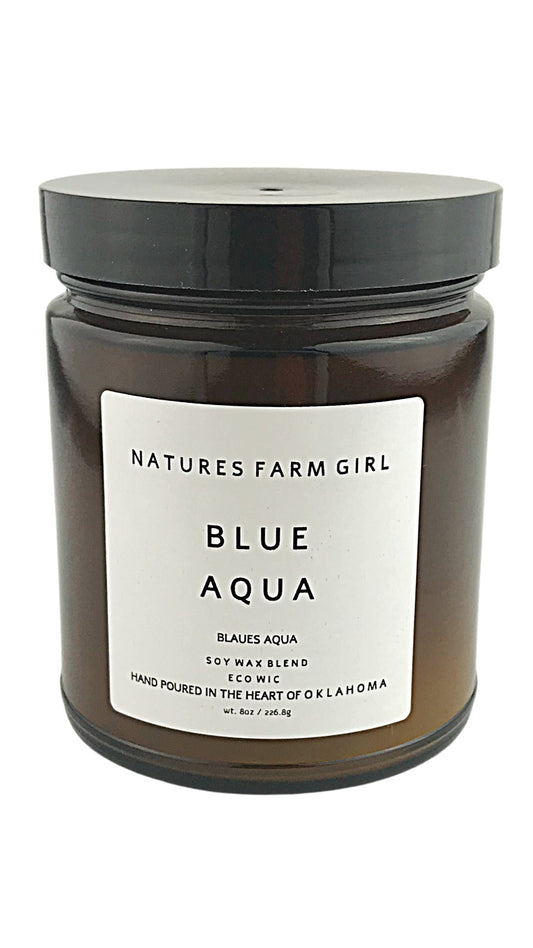 Blue Aqua Candle