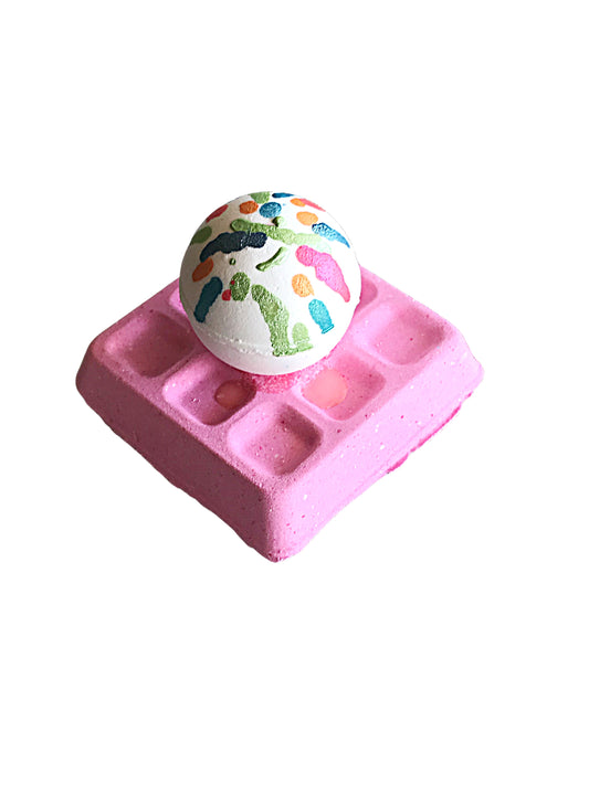 Pink Waffle Cone Bath Bomb
