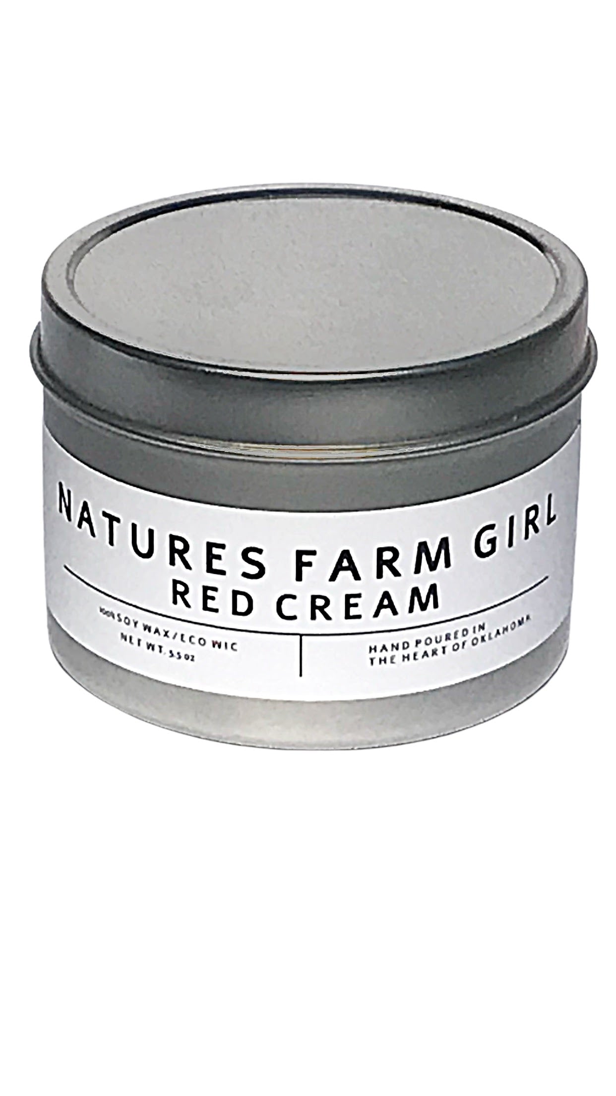 Red Cream Tin Candle