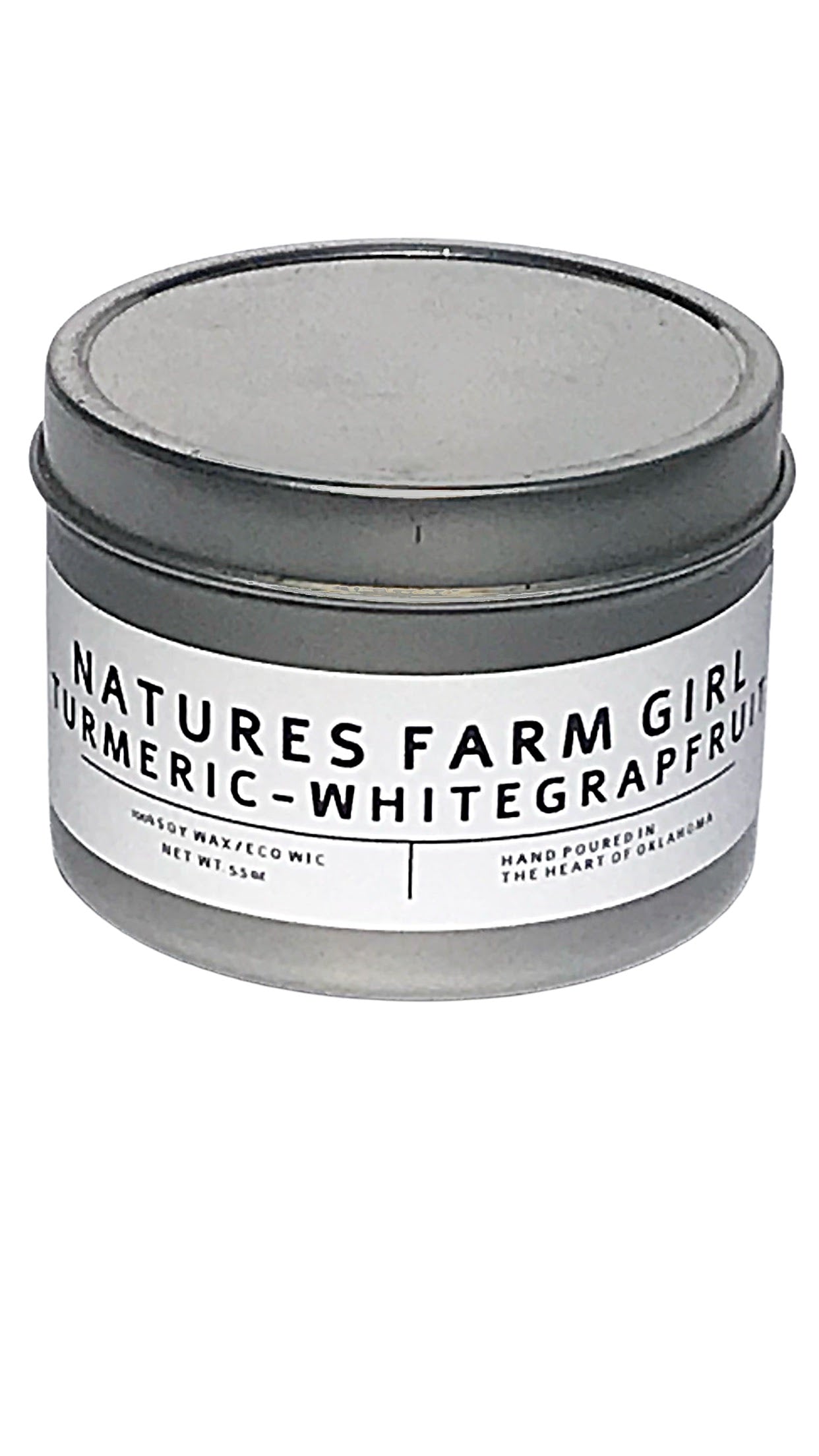 Turmeric White Grapefruit Tin Candle